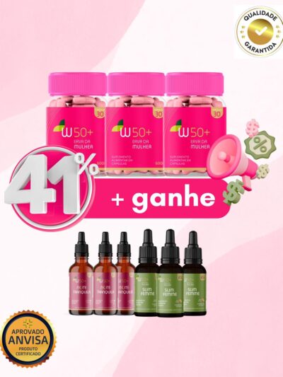 Tratamento para 3 meses - Combo Slim Femme e Erva da Mulher